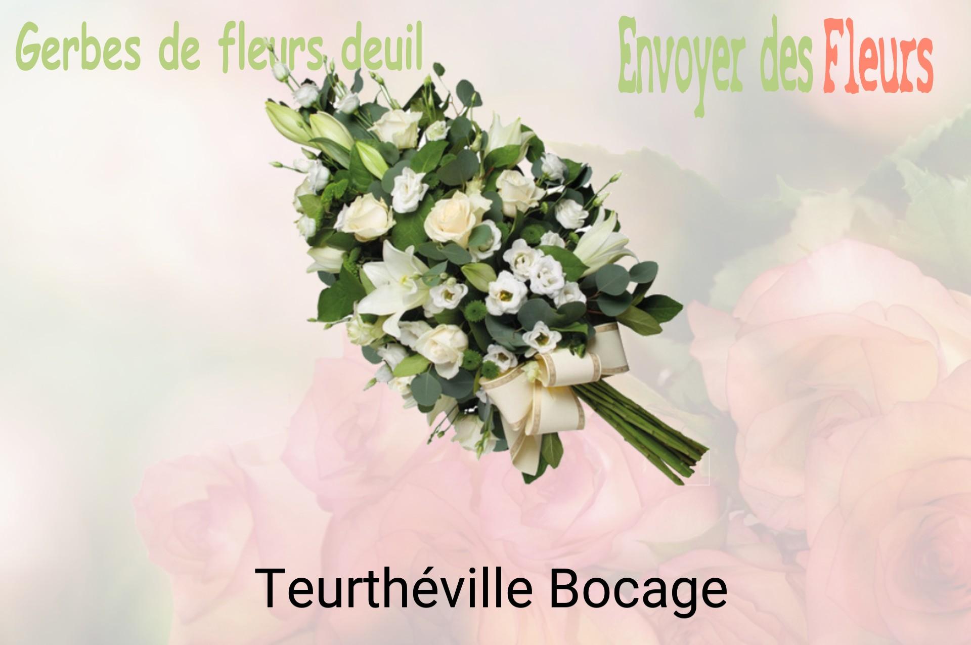 Gerbe de fleurs de deuil livrée à Teurthéville-Bocage